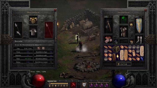 FORTITUDE! Como montar a melhor ARMADURA para o seu mercenário! Diablo 2 Resurrected! смотреть онлайн
