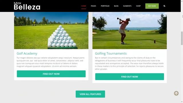 One Page Parallax WordPress Theme - Golf Club смотреть онлайн