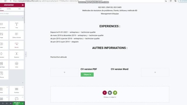 mon CV avec WordPress смотреть онлайн