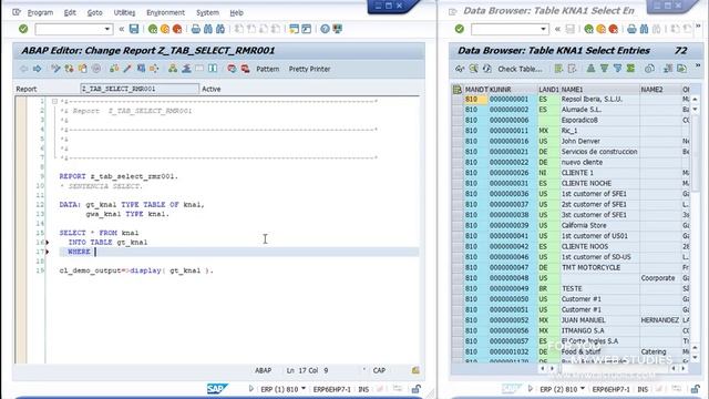 ? CURSO ABAP : SENTENCIA SELECT INTO TABLE ? OFERTA ESPECIAL CURSO COMPLETO POR 5€ ? смотреть онлайн