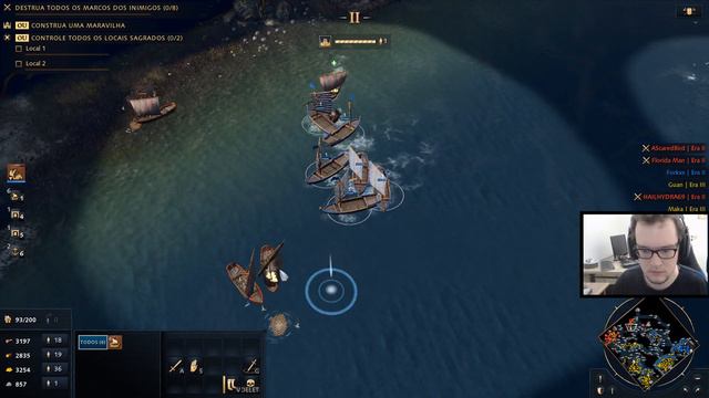 AGE OF EMPIRES 4: PRIMEIRO 4V4 FT. BARCOS, PATO, PSIKO E MAKA | AGE IV Gameplay em português PT-BR смотреть онлайн