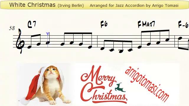 White Christmas - Jazz Accordion Sheet music смотреть онлайн