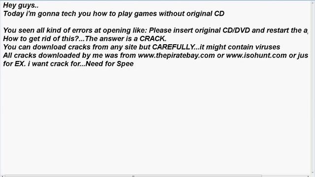 Please insert original cd dvd FIX for games YouTube смотреть онлайн