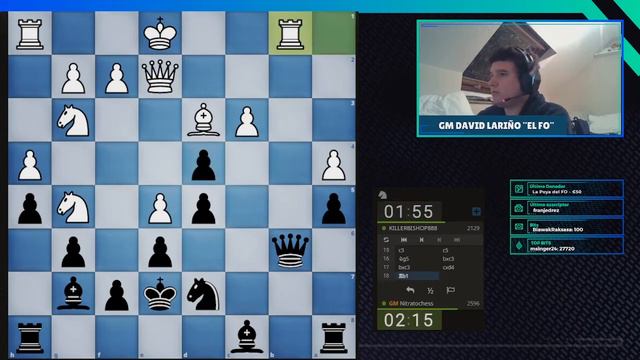 Partida blitz contra GM David Lariño - "El FO" смотреть онлайн