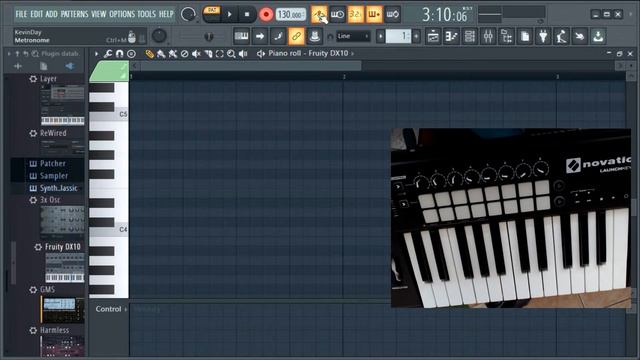 Playing Notes to Piano Roll in FL studio & Novation mk25 смотреть онлайн