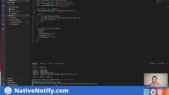 Expo Push Notifications | React Native смотреть онлайн