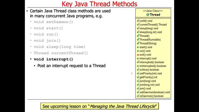 Java Threads: Key Class Methods смотреть онлайн
