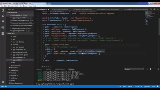 Angular 8/6/4 Part 10 - Child Routing - Learn Infinity смотреть онлайн