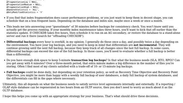 Suggested SQL Server Backup Schedule using Ola Hallengren scripts (2 Solutions!!) смотреть онлайн