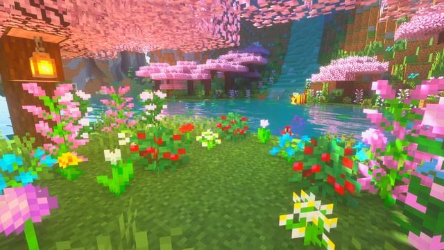 ? ? Minecraft Cherry Blossom Lake Ambience with Lofi Mix ? ? смотреть онлайн