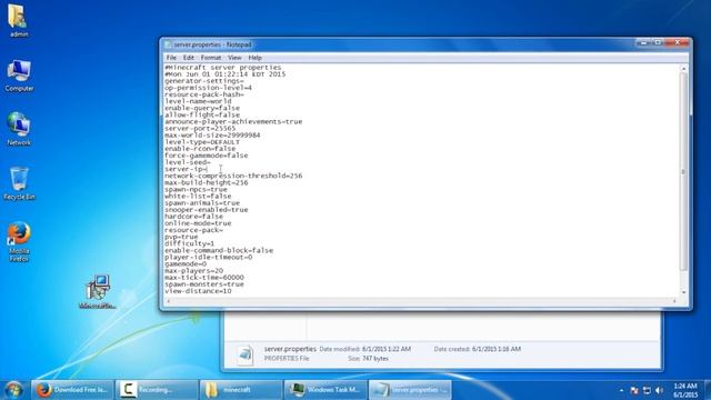 How to create a private minecraft server version 1.8.6 tutorial on a windows desktop смотреть онлайн
