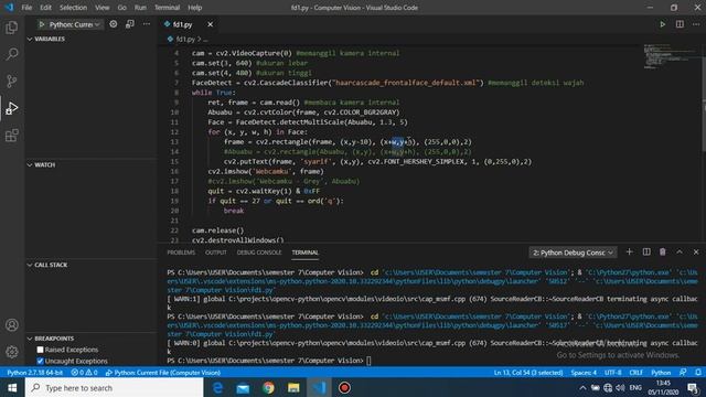 Deteksi Wajah menggunakan Haarcascade (Opencv-Python-Windows) смотреть онлайн