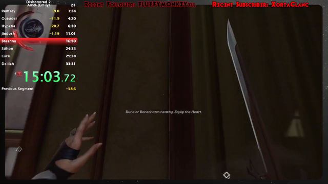 Dishonored 2 - Emily Any% Speedrun in 29:52 смотреть онлайн