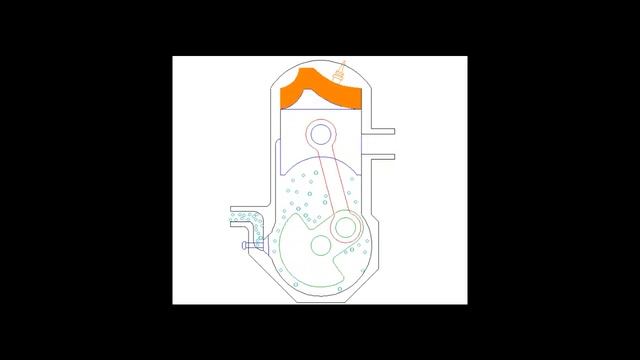 Схема работы двухтактного двигателя ДВС смотреть онлайн