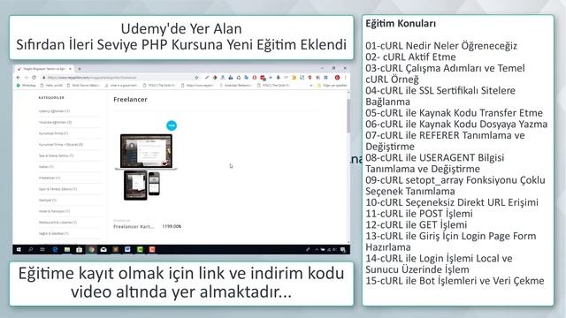 cURL Kullanımı Auto Login ve Bot Veri Çekme İşlemleri Eğitimi 15 Ders 1 Saat 30 Dakika смотреть онлайн