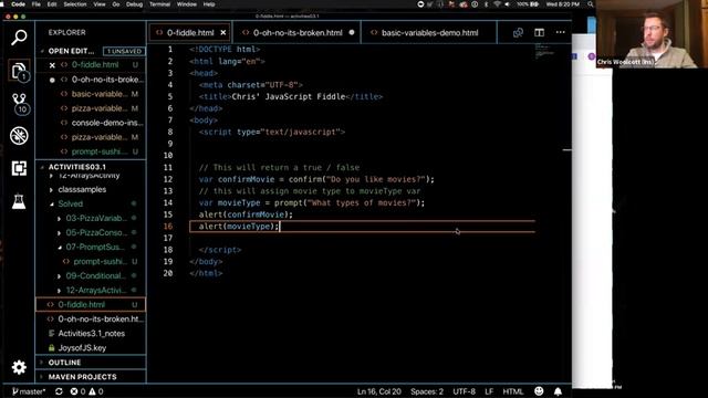 Intro to vanilla JavaScript - Fundamentals смотреть онлайн