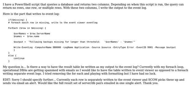 Writing SQL Query Results to Event Log --- PowerShell + SQL Server 2012 (2 Solutions!!) смотреть онлайн