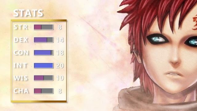 How to build GAARA from NARUTO in Dungeons & Dragons