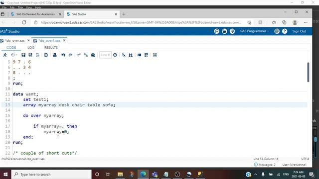 Do over array an easy way to code for doing same action on many variables in SAS смотреть онлайн