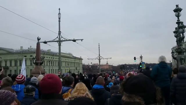 Видеокадры марша в Санкт-Петербурге. 1 марта 2015 смотреть онлайн