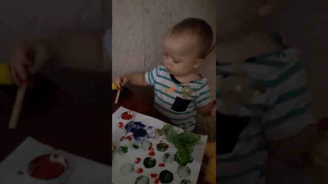 Stamps For Drawing. The Early Development Of Children. Раннее развитие! Рисование штампами.