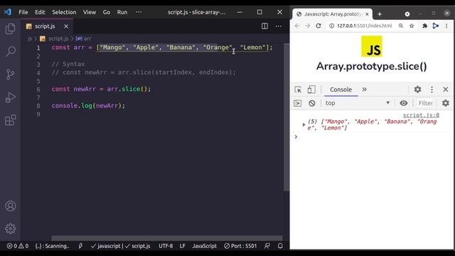 #5: Array .slice() Method | JavaScript Array Methods смотреть онлайн
