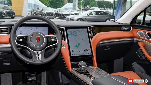 Hongqi HS7 2024 Medium and large SUV Exterior and interior смотреть онлайн