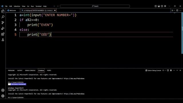 Find the number is Even or Odd in Python Programming Language|| Even Odd Program смотреть онлайн