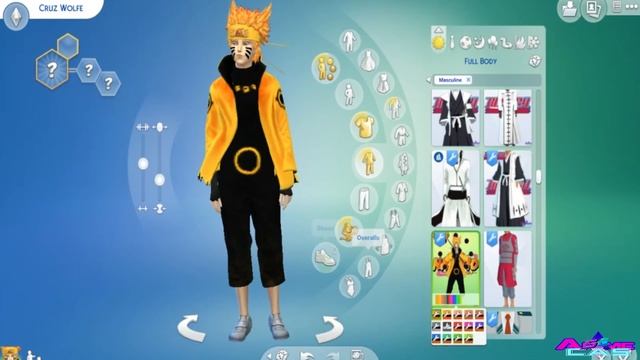 NARUTO THE SIMS 4 CAS ANIME CHARACTER NARUTO SHIPPUDEN UZUMAKI NARUTO BIJUU MODE смотреть онлайн