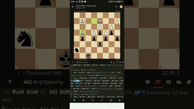 Эндшпиль. 2 Слона против Слона и Коня. На чьей стороне Фортуна. (Видео без звука) смотреть онлайн