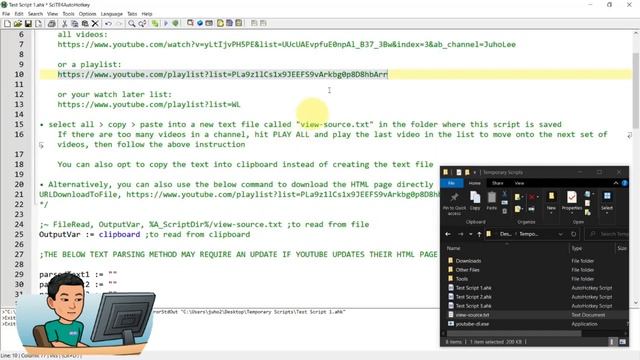 [Juho's AutoHotkey Script Demo #17] YouTube Video Bulk Downloader Script (youtube-dl) смотреть онлайн