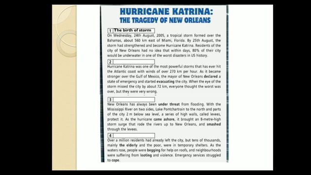 10th grade unit 2 Hurricane Katrina смотреть онлайн