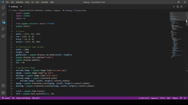 Code in Place 2021 Final Project | Snake using pygame. смотреть онлайн