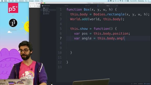 5.17: Introduction to Matter.js - The Nature of Code смотреть онлайн