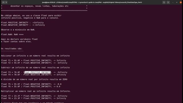 Lição 20 - Tipos de Dados - float Parte 3 - Ao infinito e além #java #programming #programação смотреть онлайн