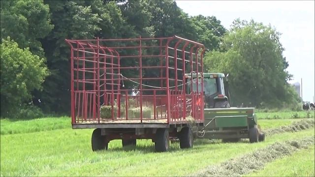 Baling Small Square Bales! With The John Deere 6300 & 328 Baler
