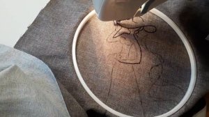 Вышивка на пляжной сумке. Выполняем вышивку на обычной швейной машине.mp4