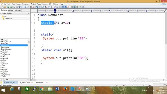 Static Control flow Demo Session Core Java Online live Session смотреть онлайн