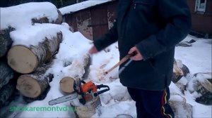 Как пилить дрова бензопилой 2: приспособление для дров одной длины