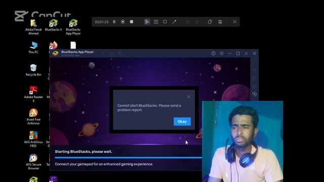 Cannot start BlueStacks please senda problem report - Problem Fix in BlueStacks смотреть онлайн