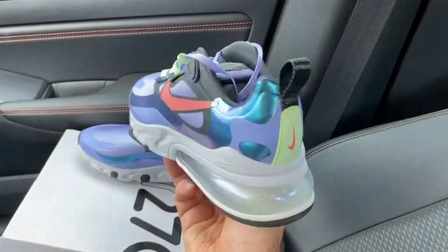 Nike Air Max 270 React Light Thistle Sunblush shoes смотреть онлайн