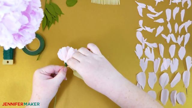 Make Crepe Paper Peony Flowers - Full Tutorial & Free Pattern смотреть онлайн