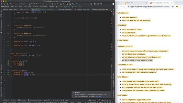 Kotlin Essentials - Inheritance, Interface, Class Types смотреть онлайн