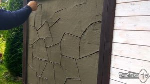 Камень из плиточного клея  - отделка внешних стен фасада своими руками