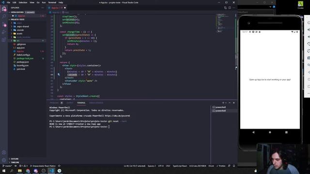 Cronômetro simples - React-native + Expo смотреть онлайн