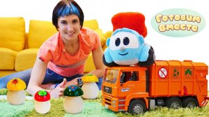 Готовим вместе Пасту с грибами! Рецепты от Маши Капуки Кануки и Грузовичка Лёвы