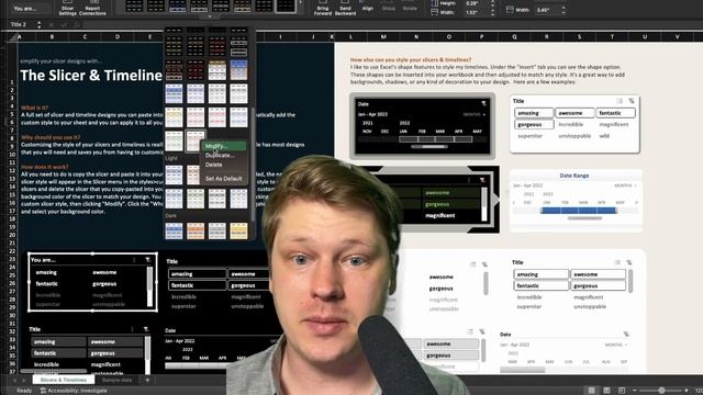 Editing Slicers & Timelines in Excel on Mac and PC смотреть онлайн