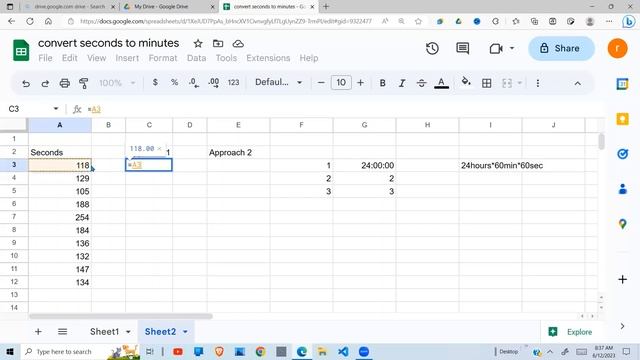 Convert Seconds to hh:mm:ss or mm:ss Format in Google Sheets | Tutorial смотреть онлайн