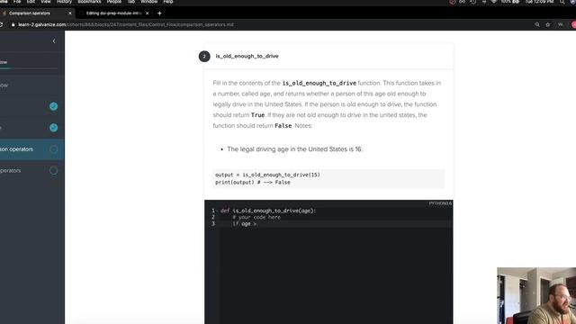 Python: Control Flow - Comparison Operators - Challenge #2 смотреть онлайн