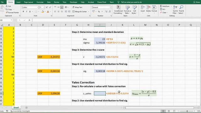 Excel - One-Sample Proportion Test (Score test and Wald Test) смотреть онлайн